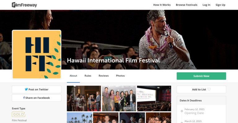 HIFF FilmFreeway Page