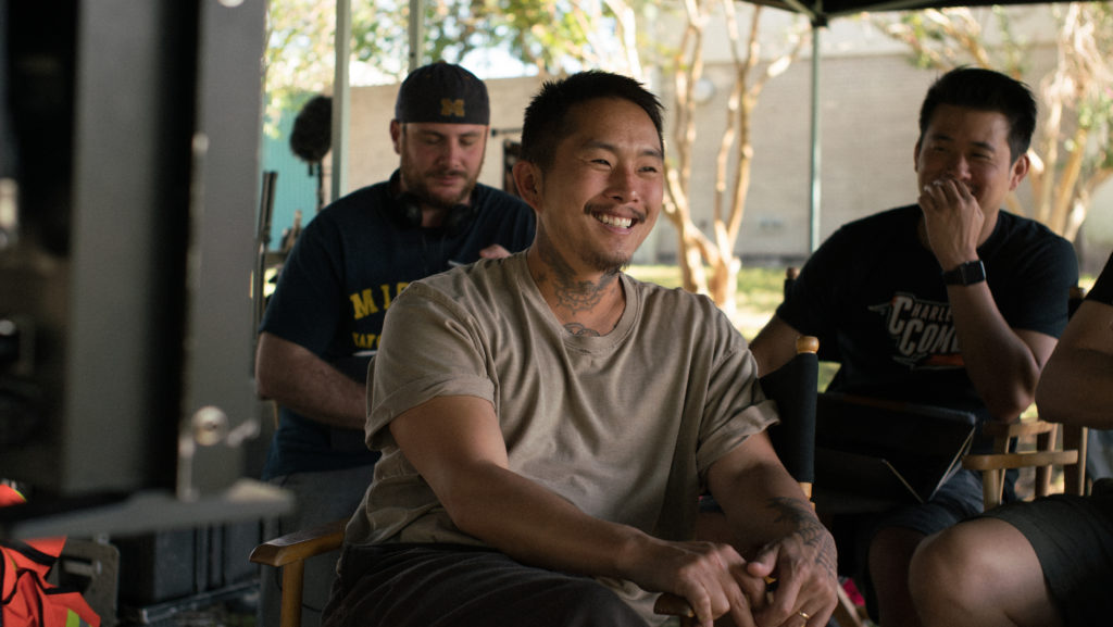 Director/writer/actor Justin Chon on the set of BLUE BAYOU, a Focus Features release. Credit : Ante Cheng / Matthew Chuang / Focus Features